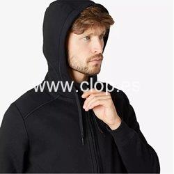 Sudadera con cremallera y capucha Fitness felpa negro - Imagen 1