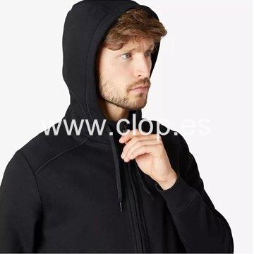Sudadera con cremallera y capucha Fitness felpa negro - Imagen 1