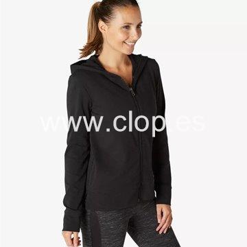 Sudadera con cremallera y capucha negra - Imagen 1