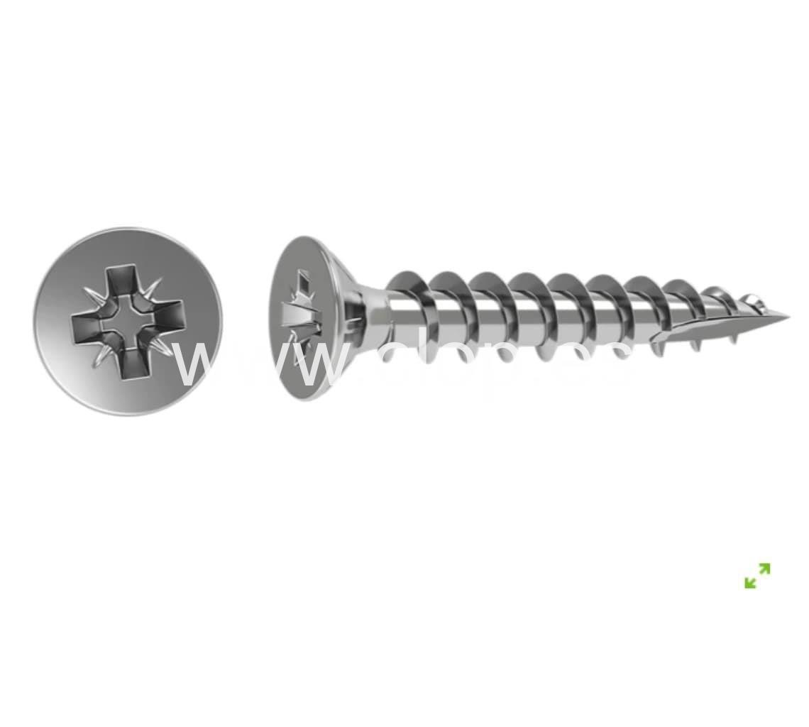 Tornillos para madera con cabeza fresada de acero inoxidable  y 12 mm - Imagen 1