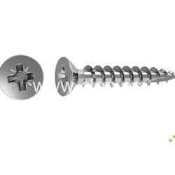 Tornillos para madera con cabeza fresada de acero inoxidable  y 12 mm - Imagen 1